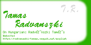 tamas radvanszki business card